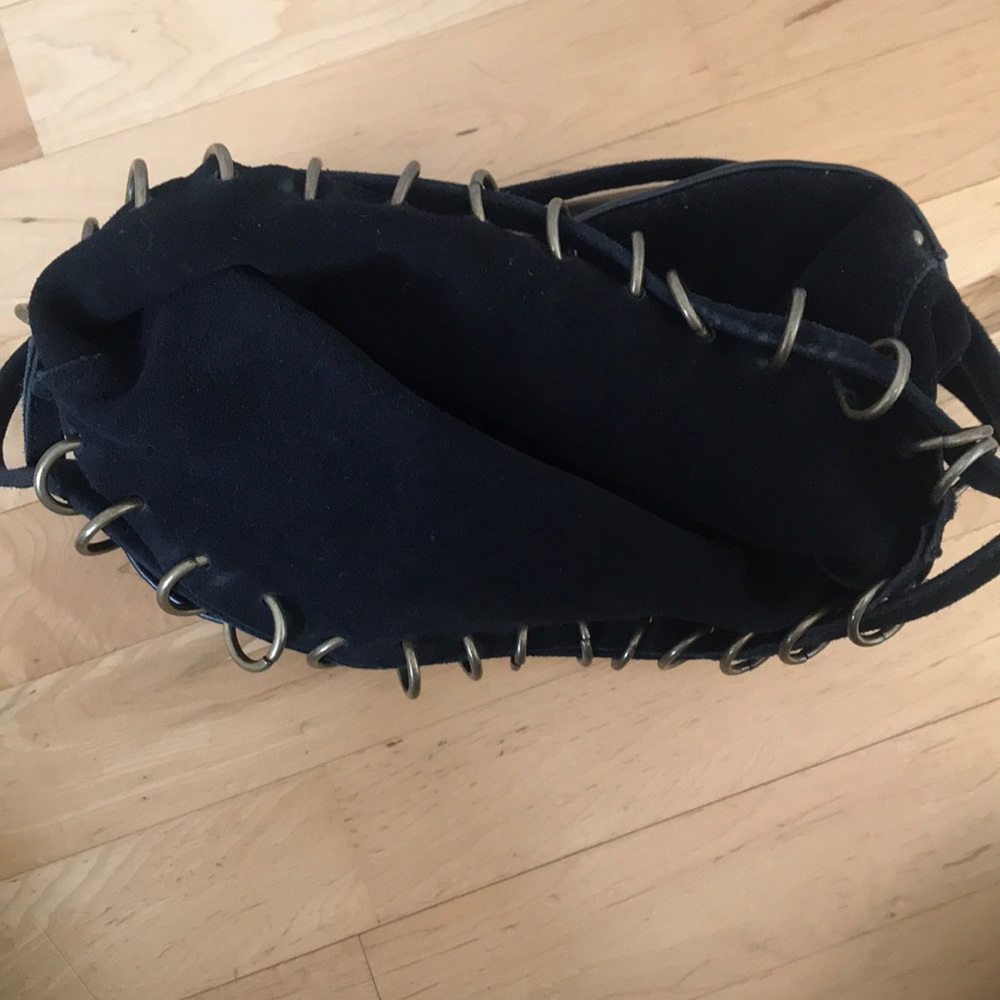 LEATHER AND SUEDE BUCKET BAG - Picture 2 of 4